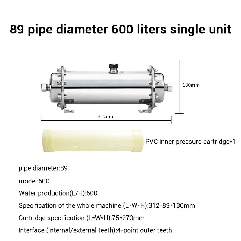 DIVEDEER Under-sink Water Purifier Central Whole-house High-flow Yellow Mud Water Tap Water Pipeline Filter Water Purifier