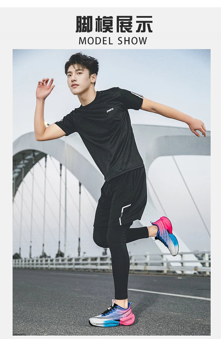 Marathon Air Cushion Herren Sport Laufschuhe Atmungsaktive leichte Damen Bequeme sportliche rutschfeste Carbon Plate Sneakers
