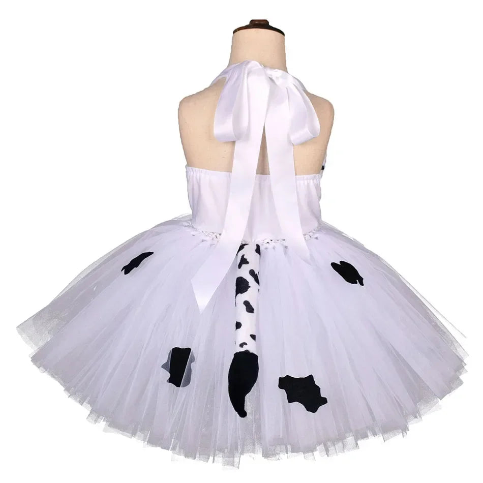Halloween Tier Cosplay Kostüm für Kinder Wald Thema Kühe Tiger Giraffe Leopard Zebra Tutu Kleider Performance Tanz Sets