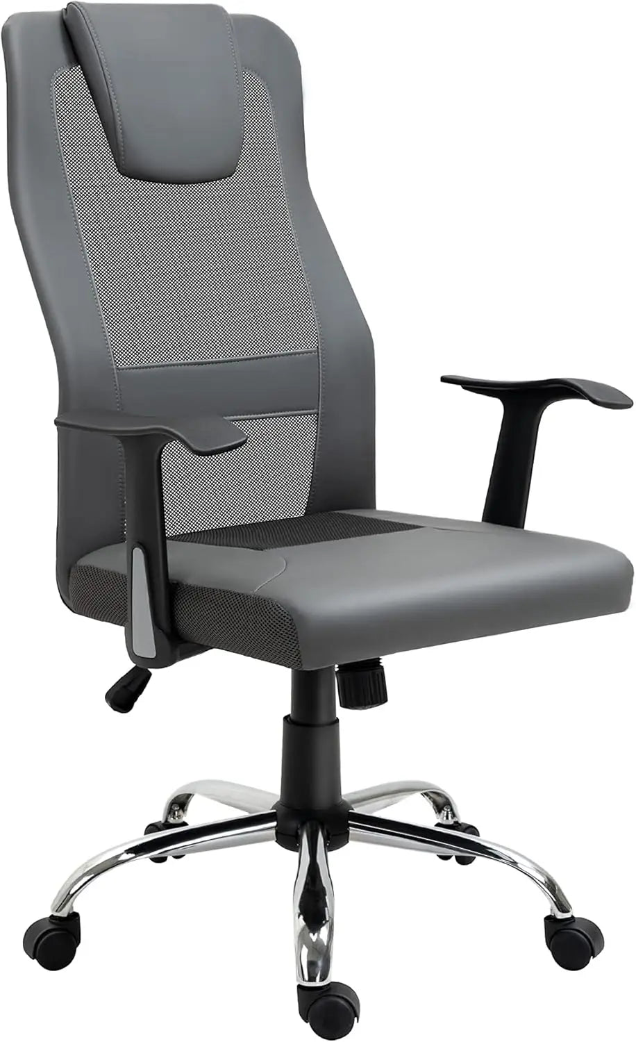 Vinsetto Bürostuhl Drehstuhl höhenverstellbar Chefsessel Schreibtischstuhl ergonomisch PU schwarz 66 x 73 x 108-118 cm