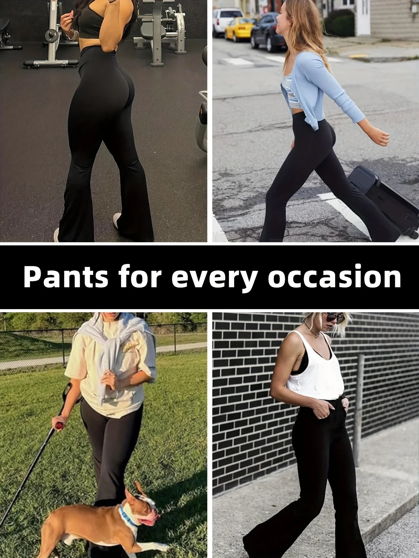Eng anliegende Schlaghose für Damen im Frühling und Sommer mit hoher Taille, lange schwarze Hose mit schmalem Bein, dünne Hose mit weitem Bein für schlanke Frauen