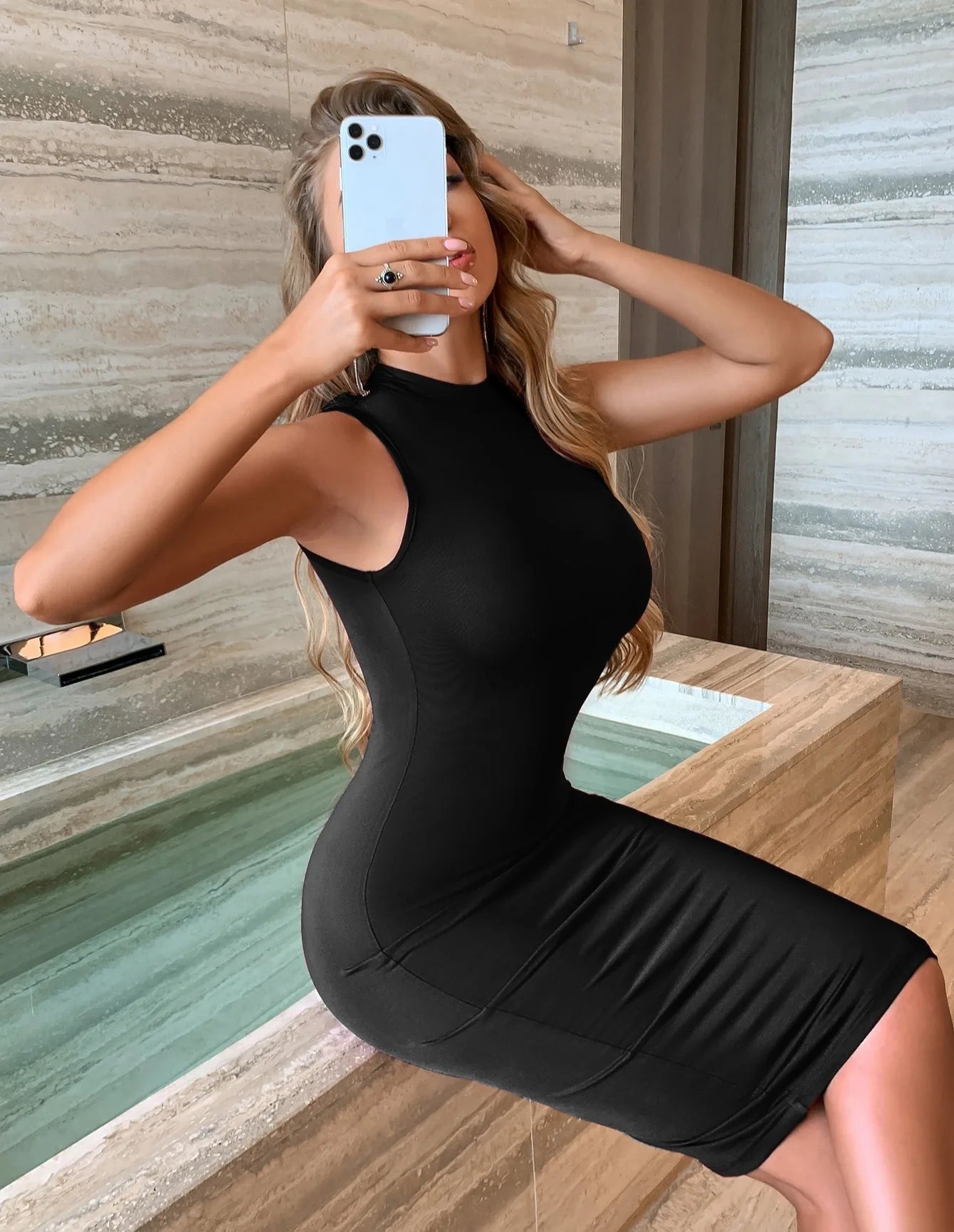 Sommer Dünne Bodycon Ärmellose Sexy Kleid Für Frauen Casual Elegante Midi Stricken Nachtclub Vestidos Dame Streetwear Outfits