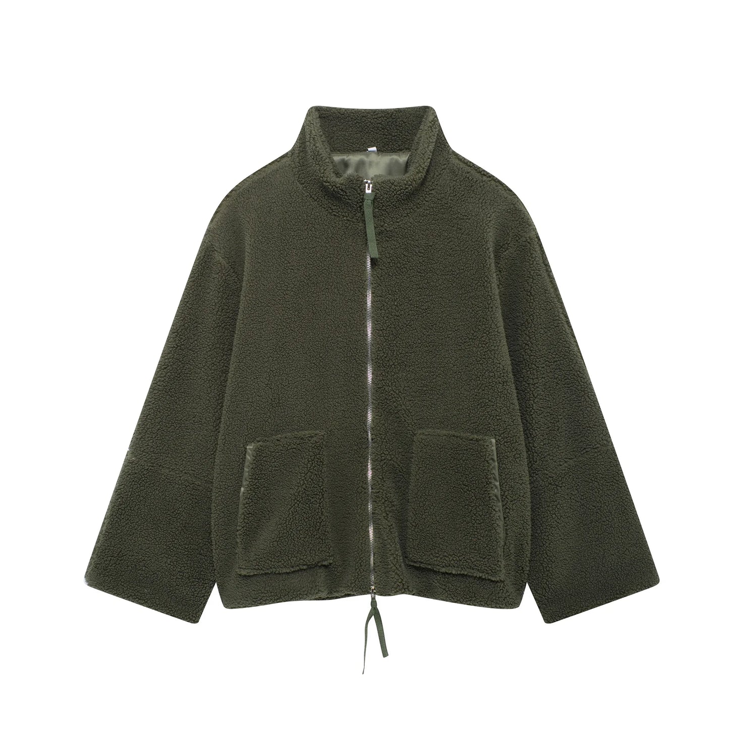 Winter Fleece frauen Mantel Zipper Stehkragen Lose Verdickt Mantel frauen Herbst Warme Neue Casual Trendy frauen Mantel