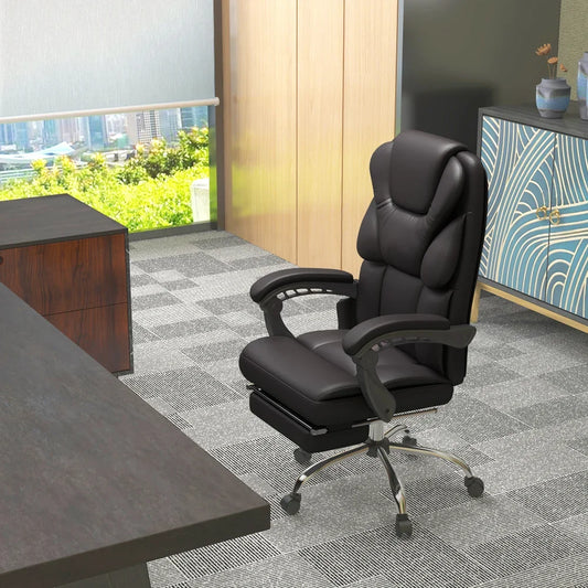 Höhenverstellbarer Bürostuhl mit Massagefunktion, ergonomischer Schreibtischstuhl, Chefsessel, bis 120 kg