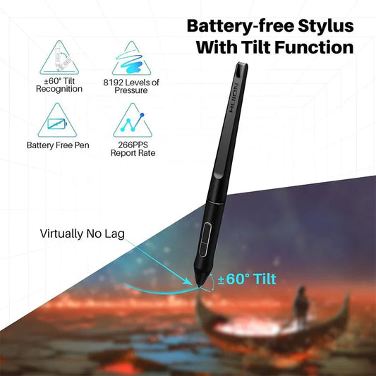 Huion Graphic Monitor Kamvas Pro 16 Drawing Tablet Screen 15.6 Inch Digital Tablets Draw Display with Battery-free Stylus Pen.