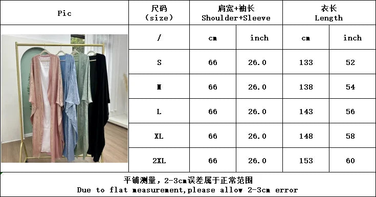 Mode Elegante Dubai Türkische Abaya Kleid Frauen Muslimische Frauen Muslimischen Kimino Kleid Abayas Vorne Offen Strickjacke
