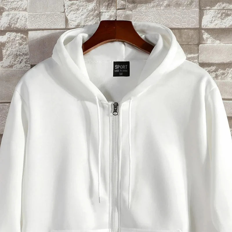 Reiß verschluss Hoodies Herbst Winter Herren neue Langarm Kapuze Sweatshirt Mode lässig männliche Outfit Sportswear Loose Fit Kleidung