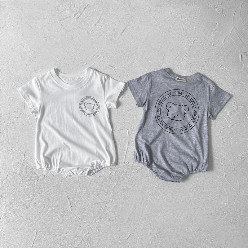 0-2Y Sommer Baby Body Niedlichen Cartoon Gedruckt Einteiliges für Kleinkinder Mädchen und Jungen Baby Kleidung Kleinkind Kurzarm Overall