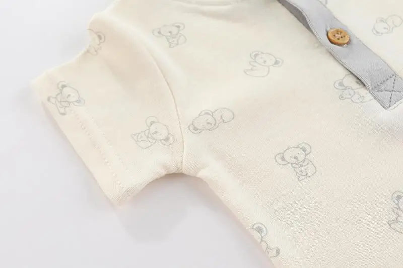 Kiddiezoom 3-teiliges Sommermode-Cartoon-Body für Jungen und Mädchen, weiche Onesies für Neugeborene