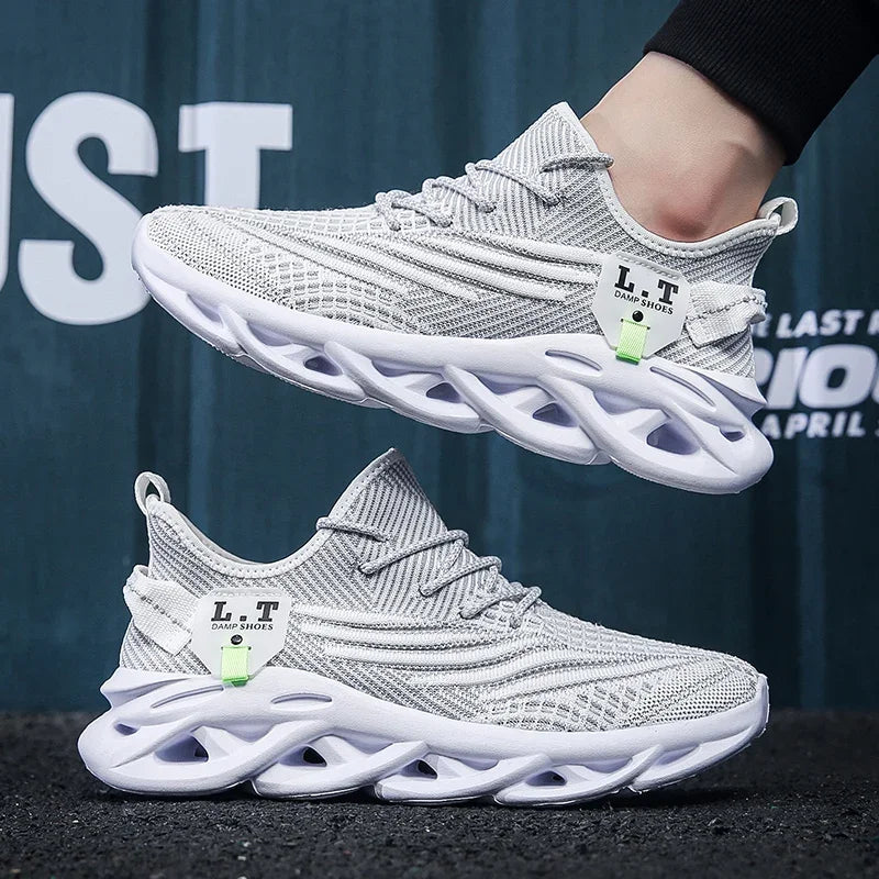 YRZL Männer Sport Laufen Schwarz Jogging Schuhe Casual Turnschuhe Outdoor Atmungsaktive Mesh Frauen Licht Stoßdämpfung Schwarz Tennis