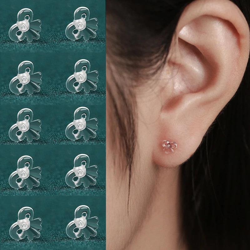 2/100Pcs Mini Resin Ear Studs for Women Anti-allergy Prevent Allergy Transparent Girls Invisible Cute Earring Piercing Jewelry