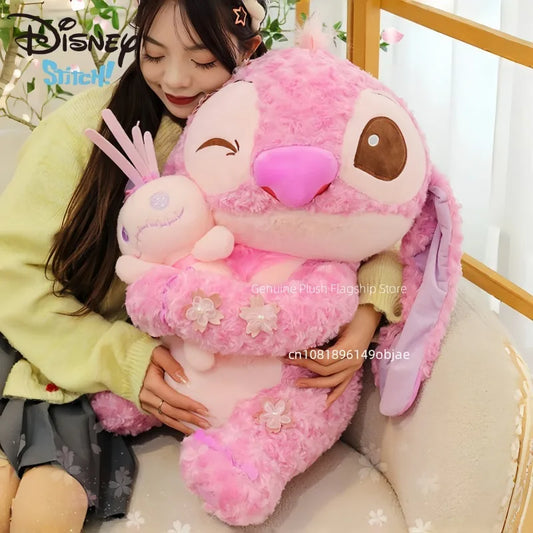 70cm Big Size Disney Lilo & Stitchanime Plush Stuffed Doll Room Decoration Peluche Pillow Angel Plushies Ornaments Gifts.