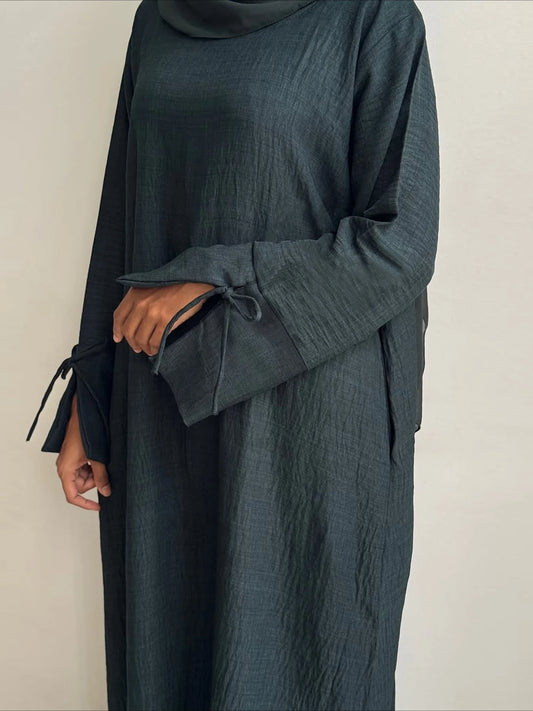 Muslim Abaya Women Dress Solid bow Jalabiya Eid 2025 Ramadan Morocco Islam Vestidos Largos Arab Long Robe Dubai Abayas Kaftan.