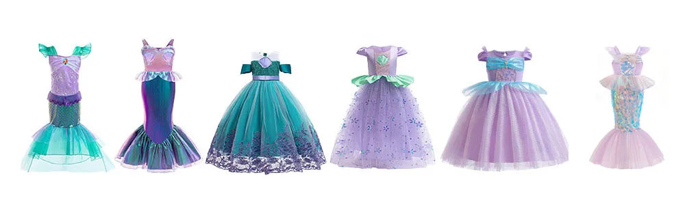 Mädchen Prinzessin Kleider Meerjungfrau Motto Party Sling Mesh Rock Pailletten Leistung Kostüm Geburtstag Kinder Kleidung Perle Säuglings Kleid