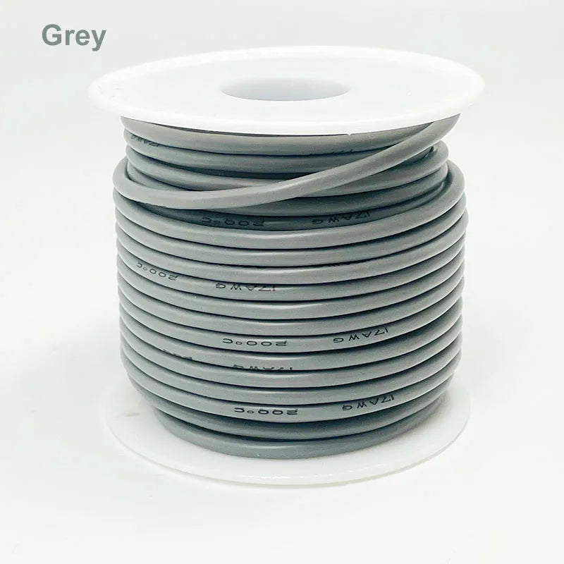 Soft Silicone Connection Cable 16AWG 18AWG 20 22 24 26 28AWG 30AWG 0.08mm Tinned Copper Wire For DIY, Automotive, Power Wiring.