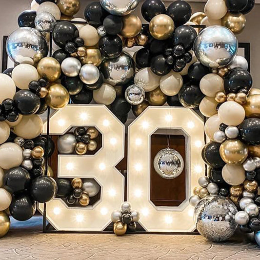 LED Licht Riesen Geburtstag Figur Nummer Ballon Füll kasten 30 40 50 1. Geburtstags feier Dekor Erwachsenen Kind Baby Dusche Hochzeits dekor.