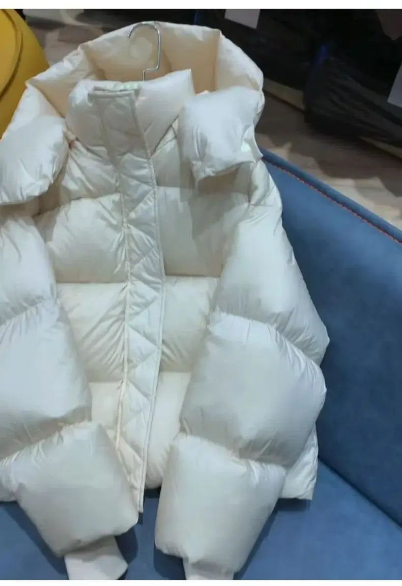 2023 neue Winter Puffer Jacke Frauen Mode Mit Kapuze Unten Baumwolle Mantel Weibliche Lose Beiläufige Warme Parkas Oberbekleidung