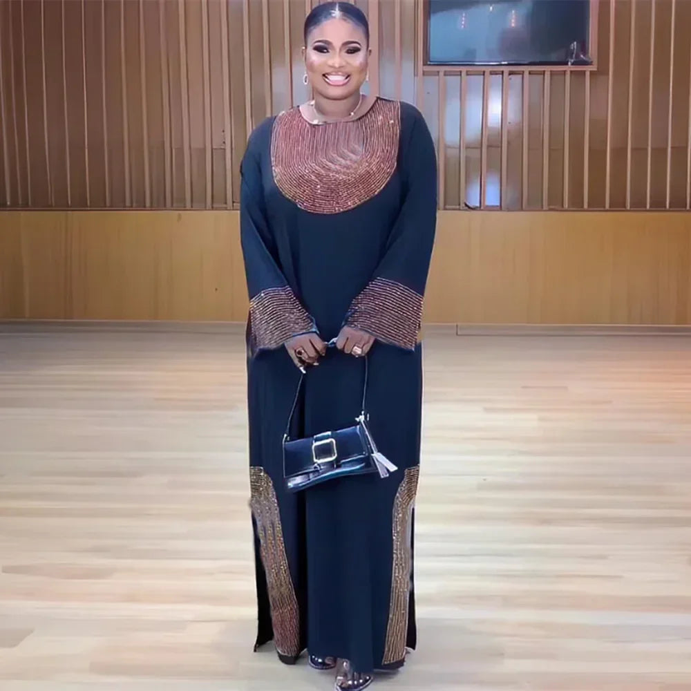 Abayas For Women Dubai Luxury 2024 African Muslim Fashion Dress Caftan Marocain Evening Party Dresses Boubou Robe Djellaba Femme.