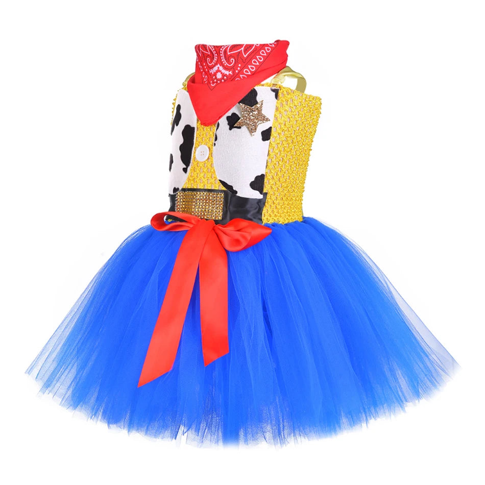 Woody Jessie Toy Story Cowboy Performance Kostüm Sets Mädchen Cartoon Tutu Kleid Kinder Disney Cosplay Karneval Party Kleidung