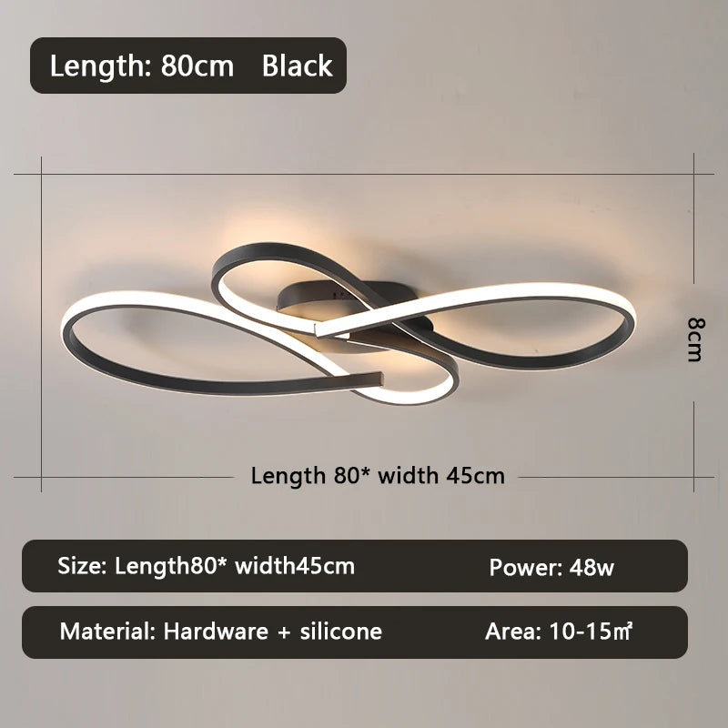 Neue Decke Moderne Kronleuchter Lichter für Wohnzimmer Schlafzimmer Arbeitszimmer Schwarz LED Deckenleuchte für Zimmer Kronleuchter Leuchten