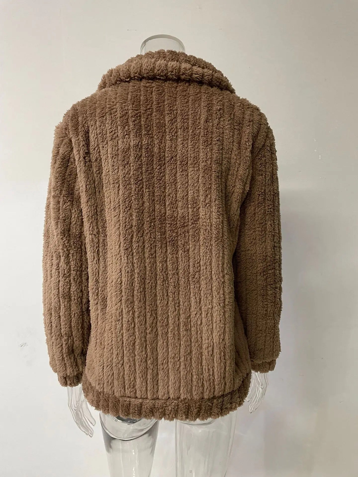 2025, Herbst und Winter, neue Mode, Damenpullover, Mäntel, Übergröße, Fleece-Strickjacke, kurzer Kragen, Tops, Damenbekleidung