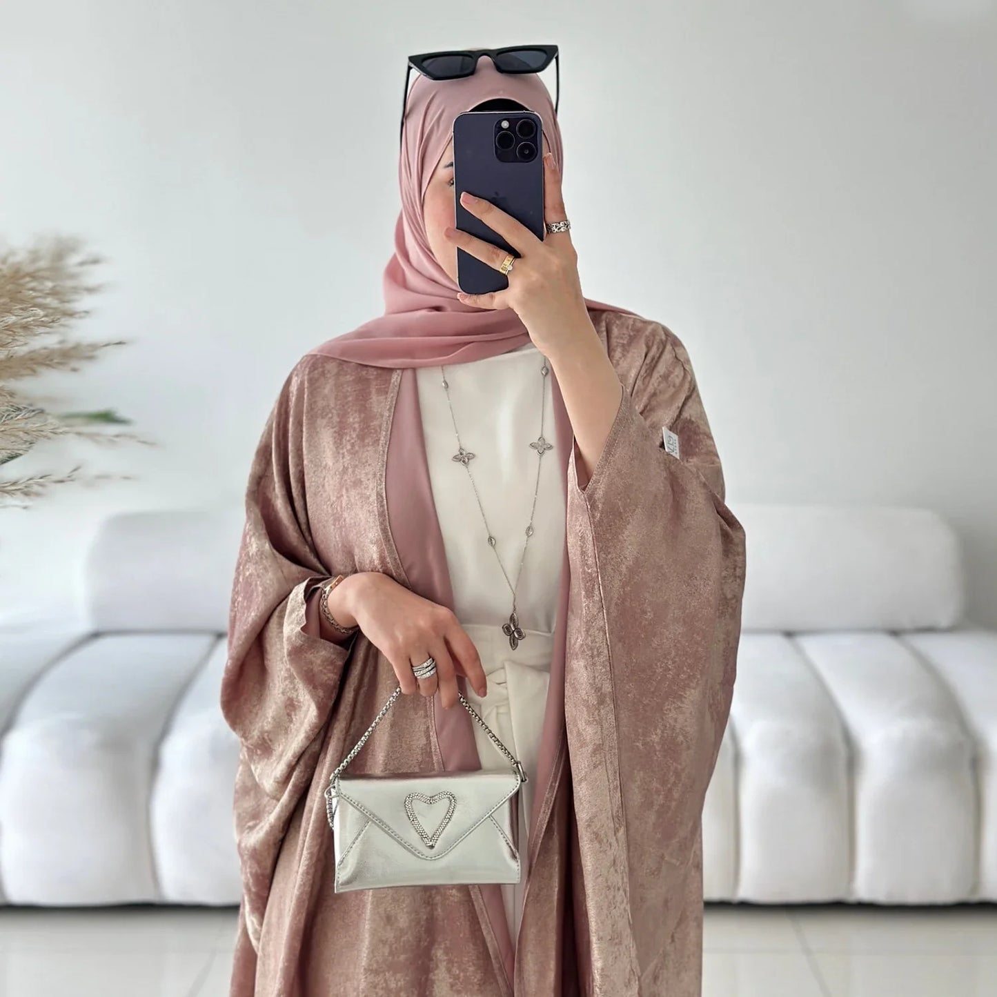 Mode Elegante Dubai Türkische Abaya Kleid Frauen Muslimische Frauen Muslimischen Kimino Kleid Abayas Vorne Offen Strickjacke