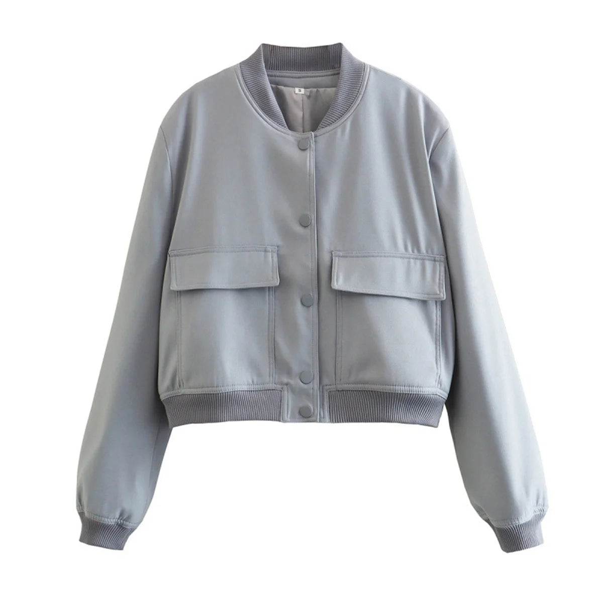 Mode Einreiher Jacke Für Frauen 2025, Herbst Frühling Langarm Tasche Mantel Dame Vintage Lose Streetwear Chic Casual