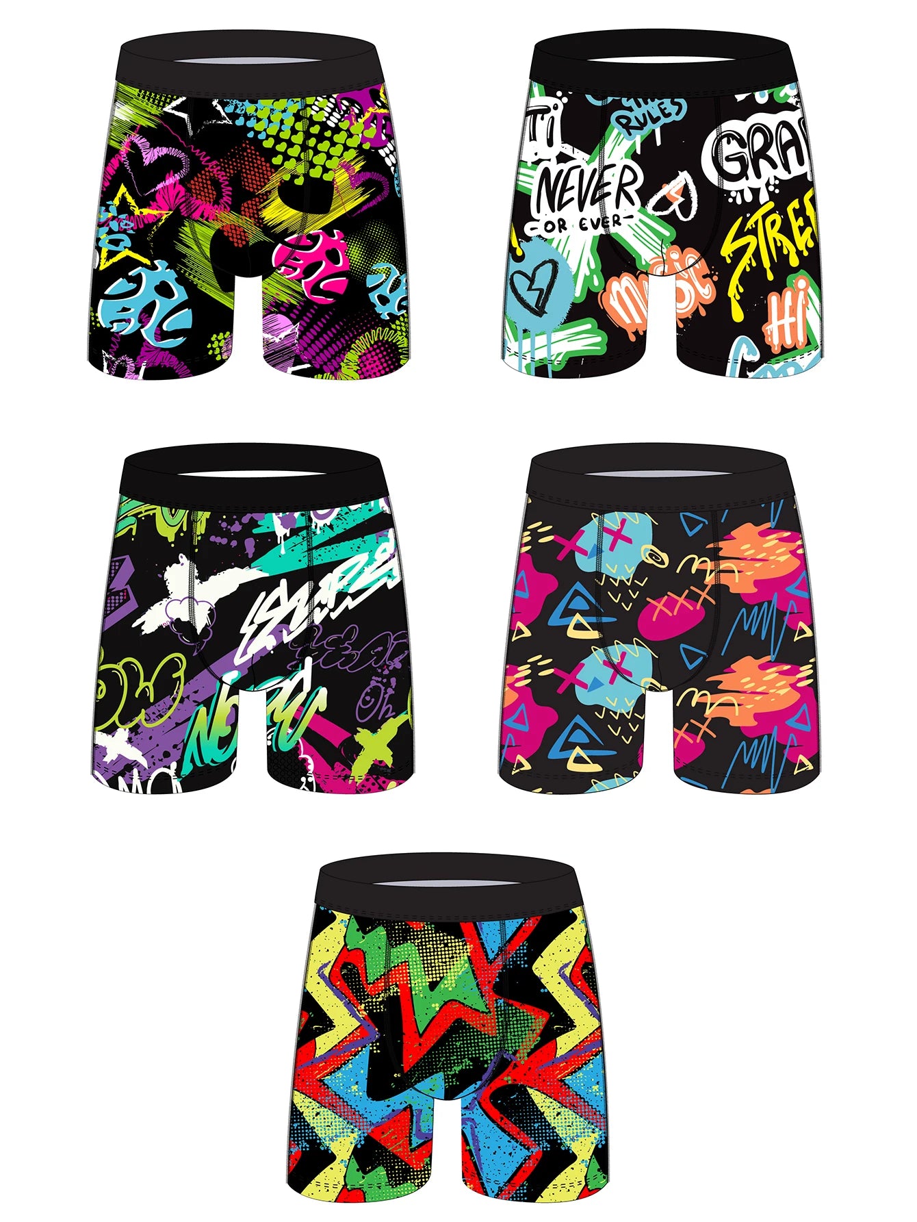 10 Stück Herren-Unterwäsche, weich, bequem, locker, hautfreundlich, lange Boxershorts für Herren, trendige, farbenfrohe, modische Herrenhosen