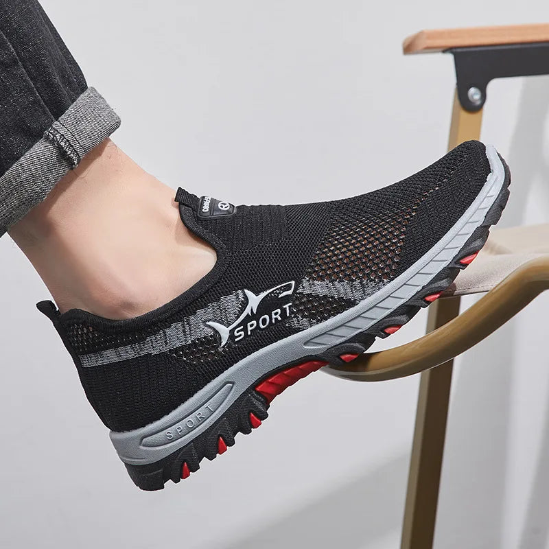 Sommer Mesh Männer Schuhe Leichte Turnschuhe Männer Mode Lässig Wanderschuhe 2024 Atmungsaktive Herren Wanderschuhe 2025, Mode Schuhe