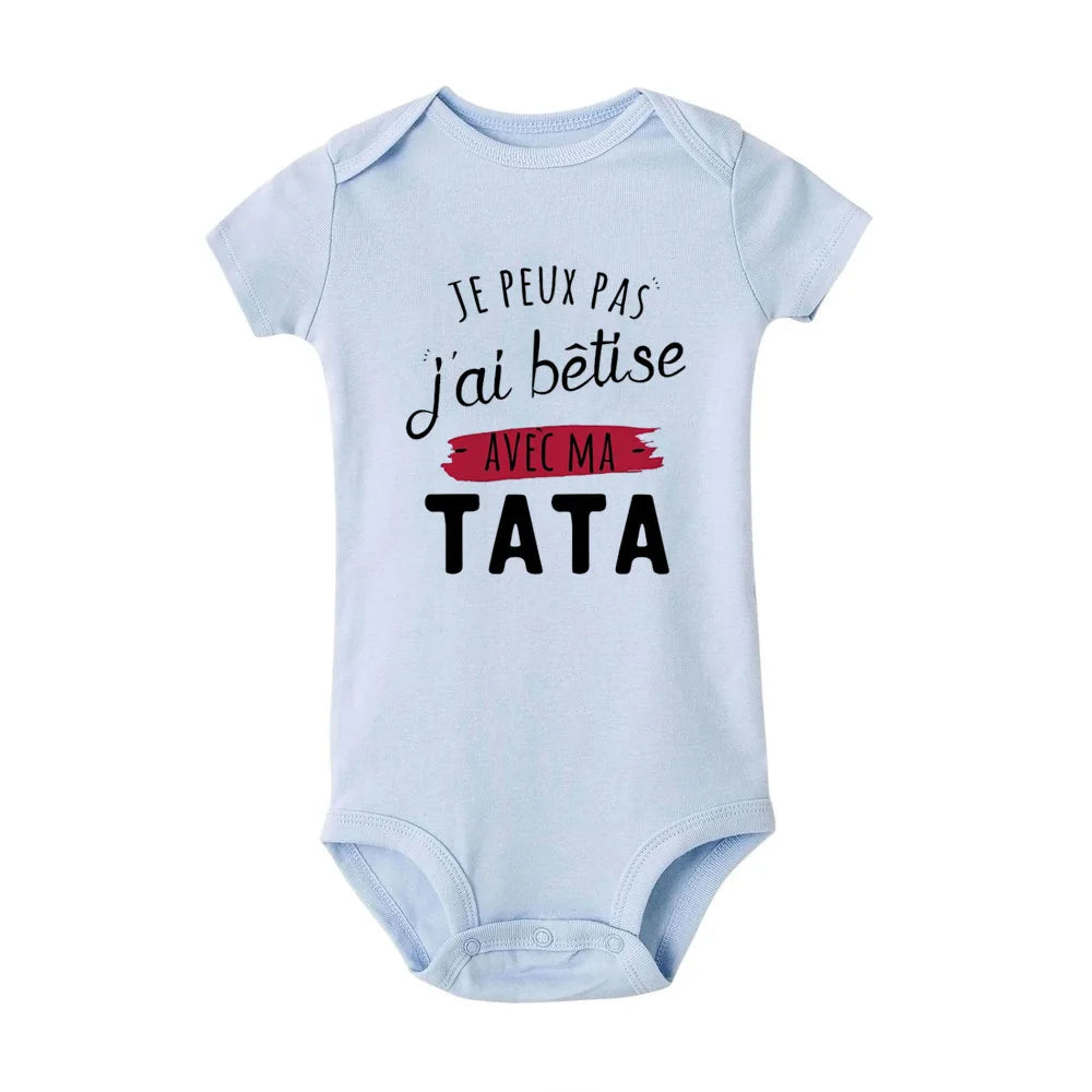 Ich habe eine verrückte Tante und ich habe es nicht Angst, Neugeborene Baby-Bodys, lustige süße Kleinkind-Säuglings-Overalls, Strampler-Outfits