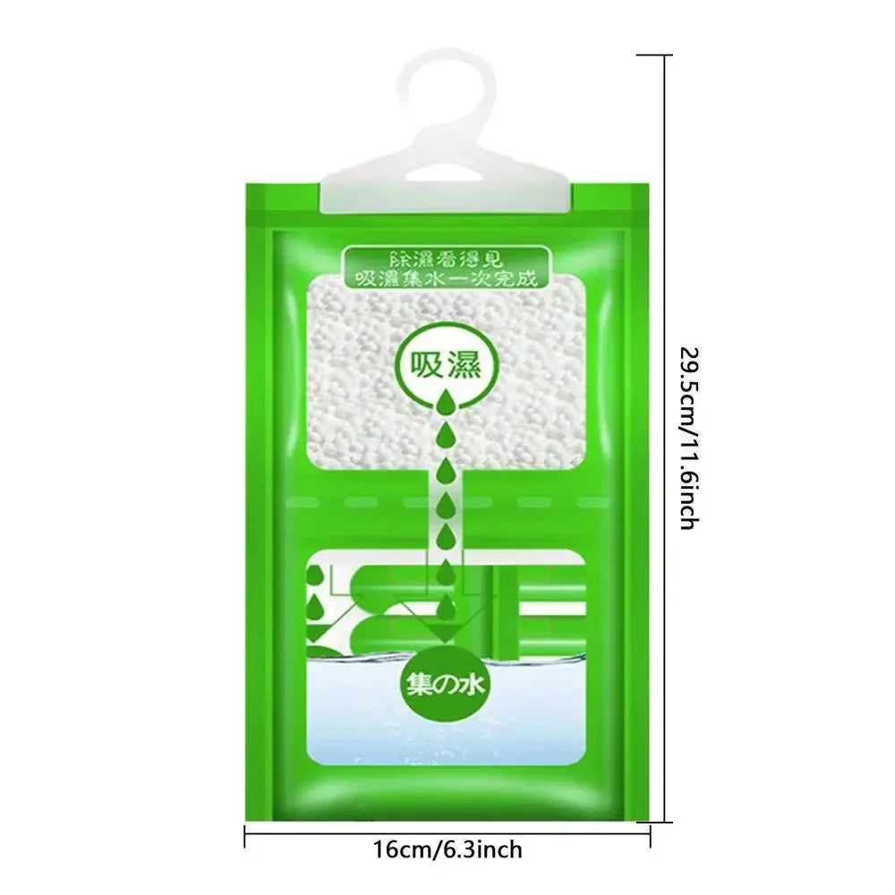 5/10Pcs Moisture Absorber Hanging Drying Clothes Dehumidifier Wardrobe Dehumidifier Dry Bag Desiccant Moisture Absorption Bag.