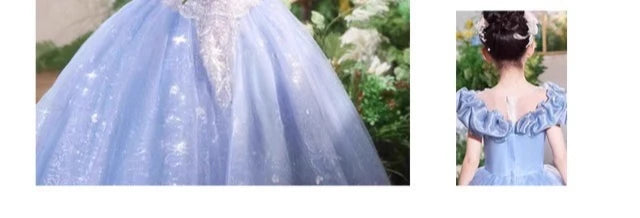 Elegangt Mädchen Abendkleid Luxus Prinzessin Kleid Geburtstag Party Pageant Outfit Kinder Klavier Rezitieren Leistung Formelle Kleidung