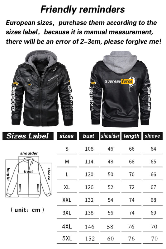 Men's vintage warm leather jacket, Honda motorcycle racing jacket, zipper windbreaker top, outdoor fashion, warm, winter.