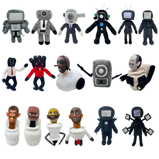 Skibidi Toilet Stuffed Plush Doll Toys Collectible Gifts for Kids Fans Adults Birthday Anime Game Figure Titan TV Man Cameraman.