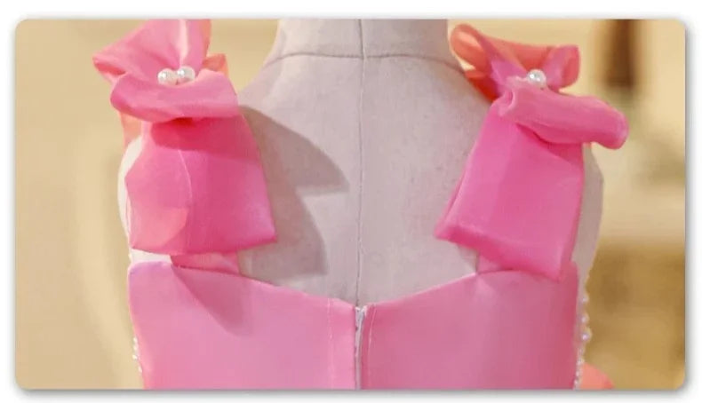 2025 Prinzessinnenkleid zum ersten Geburtstag für Mädchen, neue Hochzeit, Blumenmädchen, Klavieraufführung, Host-Kleid, Party-Kleidung, Outfits, passendes Bankett