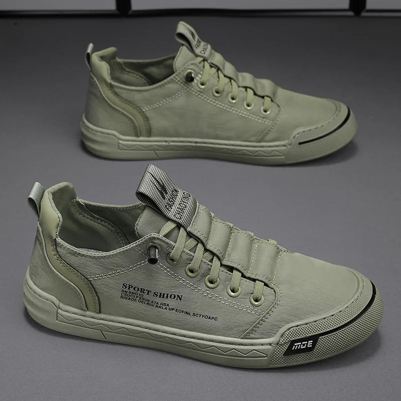 Neue Turnschuhe Leinwand Schuhe für Männer im Angebot Herbst Atmungsaktive Slip auf Männliche Turnschuhe Flache Vulkanisierte Schuhe Eis Seide Tenis Masculino