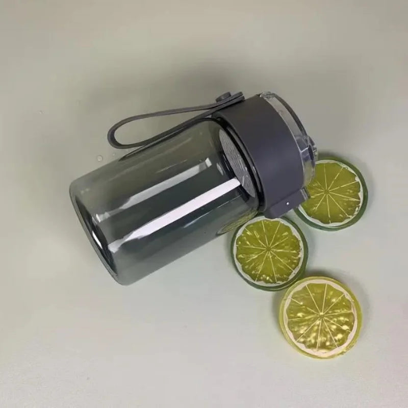 1pc Large Capacity Leakproof Sports Water Bottle, BPA-Free PC Material, Portable Gym Fitness Jug with Filter, Easy-Carry Double.