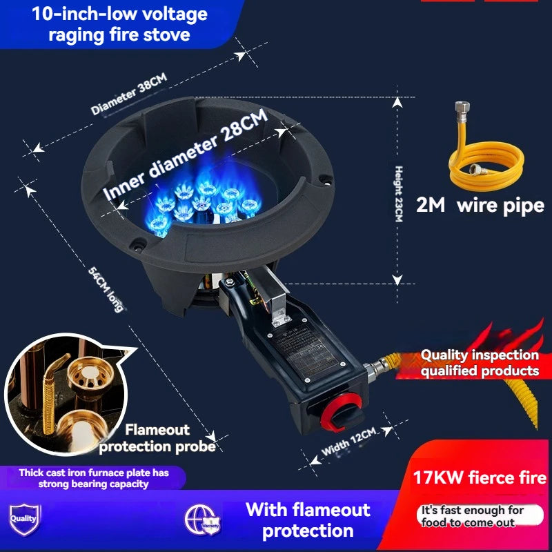 Low-pressure Fierce Fire Stove Single Commercial Gas Stove with Flameout Protection Liquefied Gas Stove Low-pressure