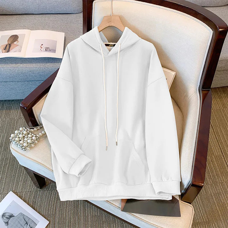 150kg plus size Damen büste Herbst Kapuze neun Farben Sweatshirt lose Langarm Top 6xl 7xl 8xl 9xl 10xl