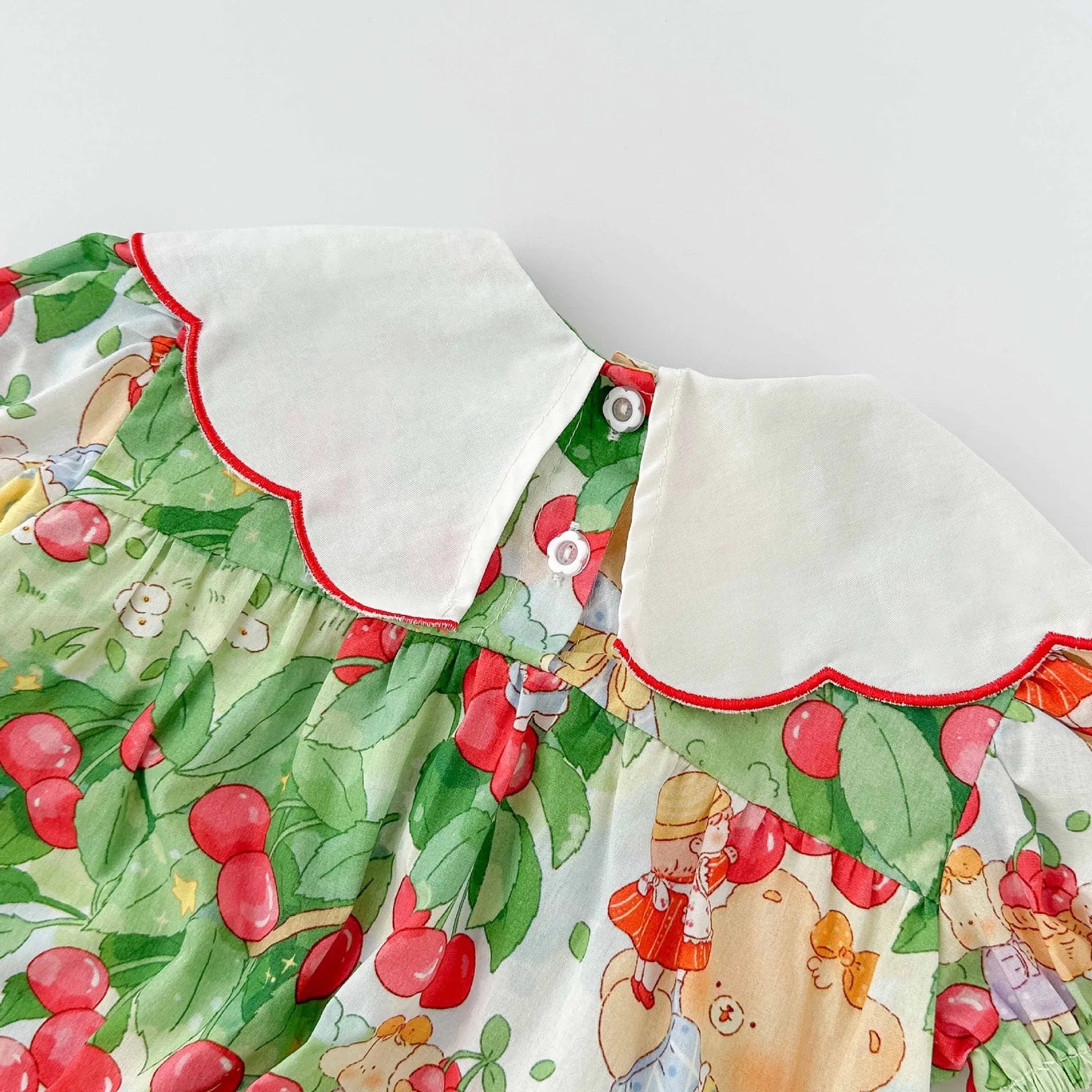 0-2 Jahre Baby Mädchen Kleidung Peter Pan Kragen Kleinkind Mädchen Body & One Piece Bunny Print Baby Mädchen Kleidung