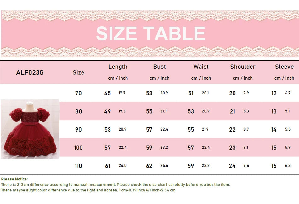Kleinkind Rot Pailletten Mesh Kleid Mädchen Baby Einfarbig Neue Jahr Party Formale Kostüm Leistung Prinzessin Kleid Geburtstag Kleidung