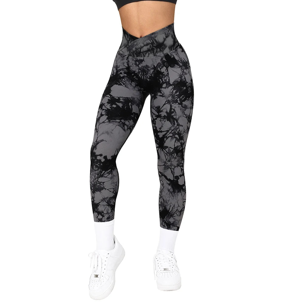 Tie Dye Fitness Legging Frau Push-Up Workout Sport Leggings Frauen Scrunch Butt Weibliche Outfit Gym Nahtlose Legging Hosen