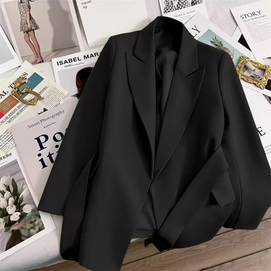 Blazer für Damen, Frühling und Herbst, neu in der Oberbekleidung, Bürodame, modische Blazer, lockere Passform, Damenbekleidung, Mäntel, Damenjacke