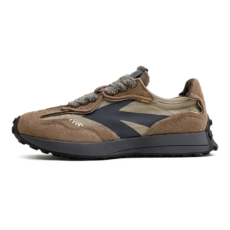 Maden Frühling Vintage Dickbesohlte Patchwork Schwarze Sneakers Lässige atmungsaktive Joggingschuhe Low-Top-Schnürschuhe Sportliche Sommerschuhe