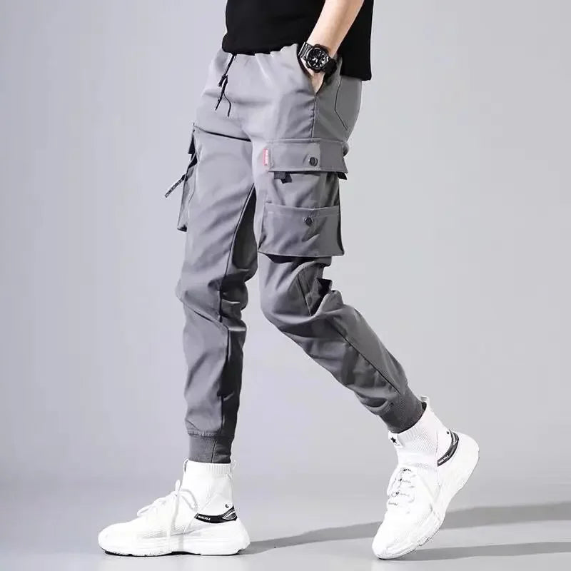 2025 Spring Autumn New Outdoor Casual Pants Men's Wear Resistant Loose Straight Tube Multi Pocket Work Pants Male Trousers.