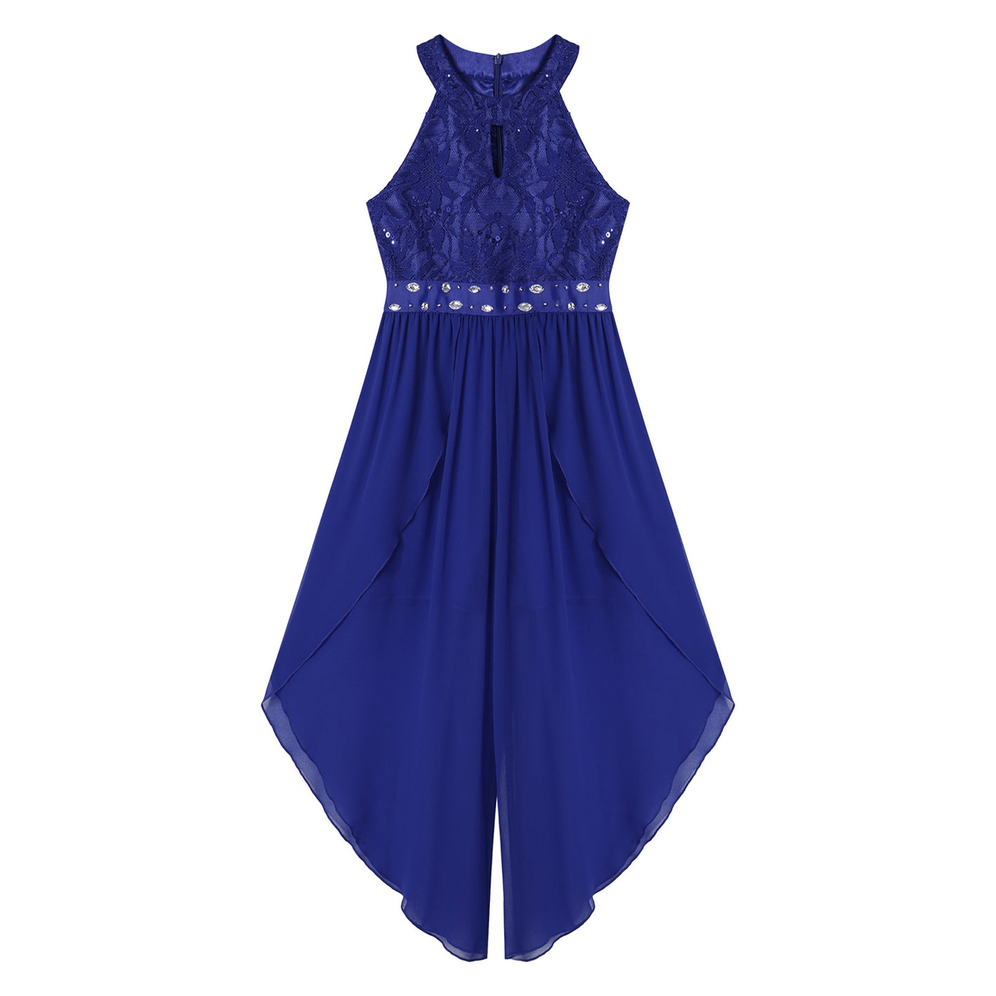 Sommer Mädchen Ärmellosen Chiffon Maxi Kleid Shiny Perlen Spitze Gebaut-in Shorts Party Kleid für Hochzeit Geburtstag Dance Leistung