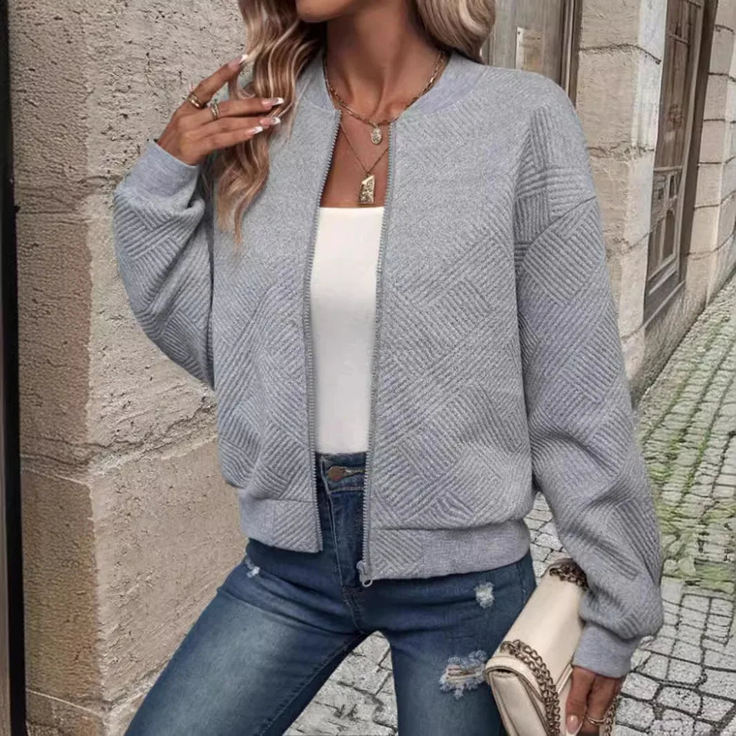 2024 Herbst grenzüberschreitend Europa und Amerika eBay Außenhandel Damenbekleidung neue Mode Reißverschluss Baseballjacke Jacke für Wo