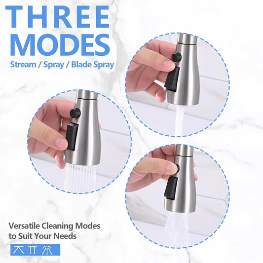 Universal Kitchen Pull Out Faucet Sprayer Nozzle 3 In 1 Durable Water Saving Shower Spray Head Kitchen Sink Shower Spray Head