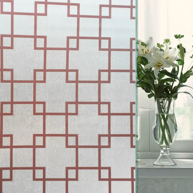 Frosted Window Film Privacy Stickers Opaque Vinyl for Kitchen Bathroom Office Living Room Matte White Glass Stained Decals.