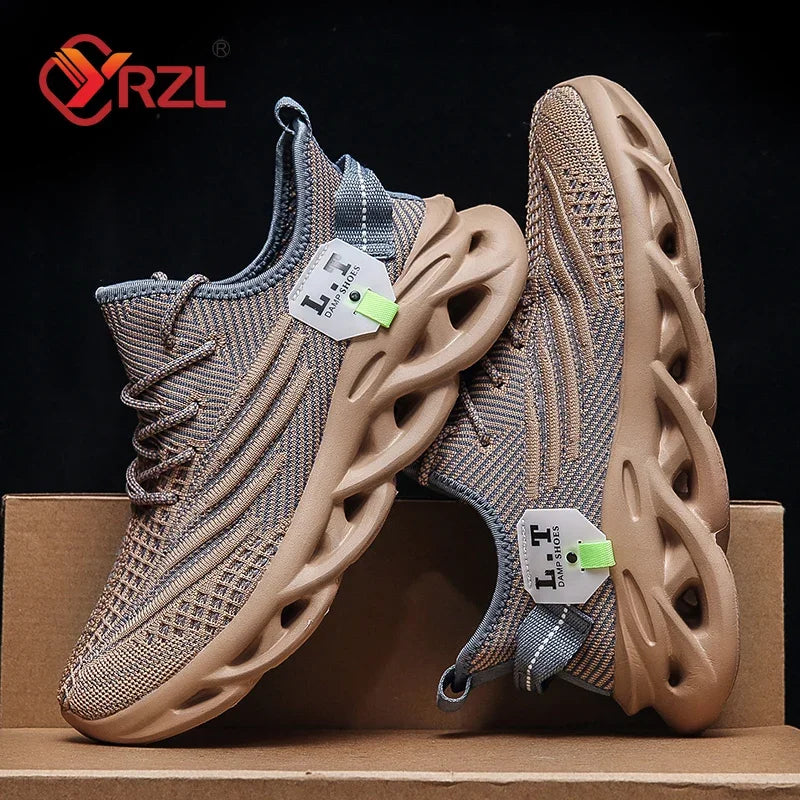 YRZL Männer Sport Laufen Schwarz Jogging Schuhe Casual Turnschuhe Outdoor Atmungsaktive Mesh Frauen Licht Stoßdämpfung Schwarz Tennis